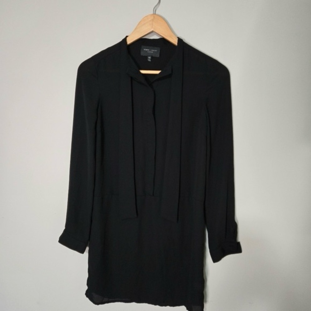 Romeo and Juliet Couture black xs shear shirt dress  Summer